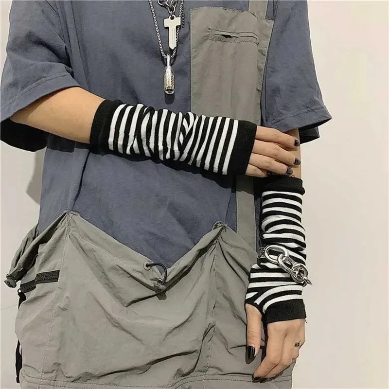 Black Punk Long Fingerless Glo - đánh giá và giá Y2K Tech Accessories