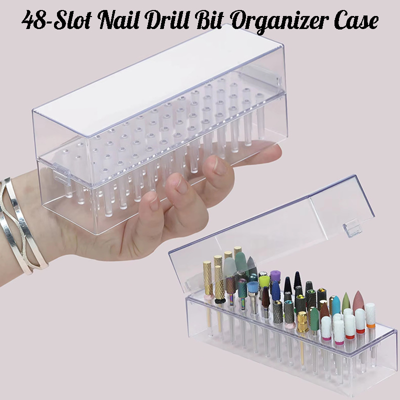 48 Holes Clear Nail Drill Bits - đánh giá và giá Tech Accessories Box