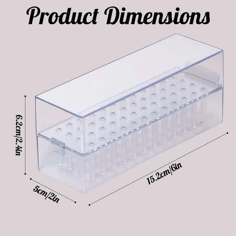 48 Holes Clear Nail Drill Bits - đánh giá và giá Tech Accessories Box
