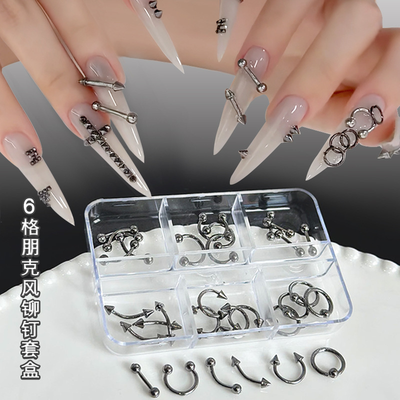 6Grids 3D Punk Style Rivets Na - đánh giá và giá Y2K Tech Accessories