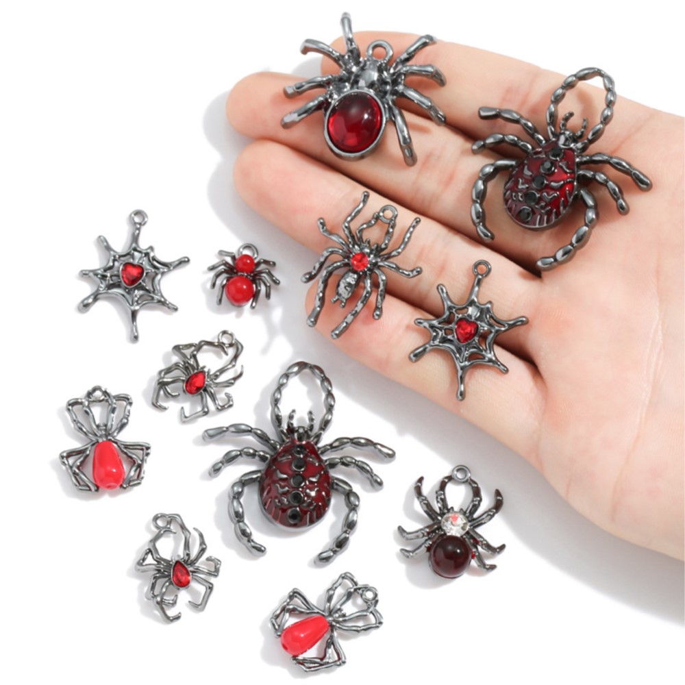 5pcs Gothic Black Spider Charm - đánh giá và giá Y2K Tech Accessories